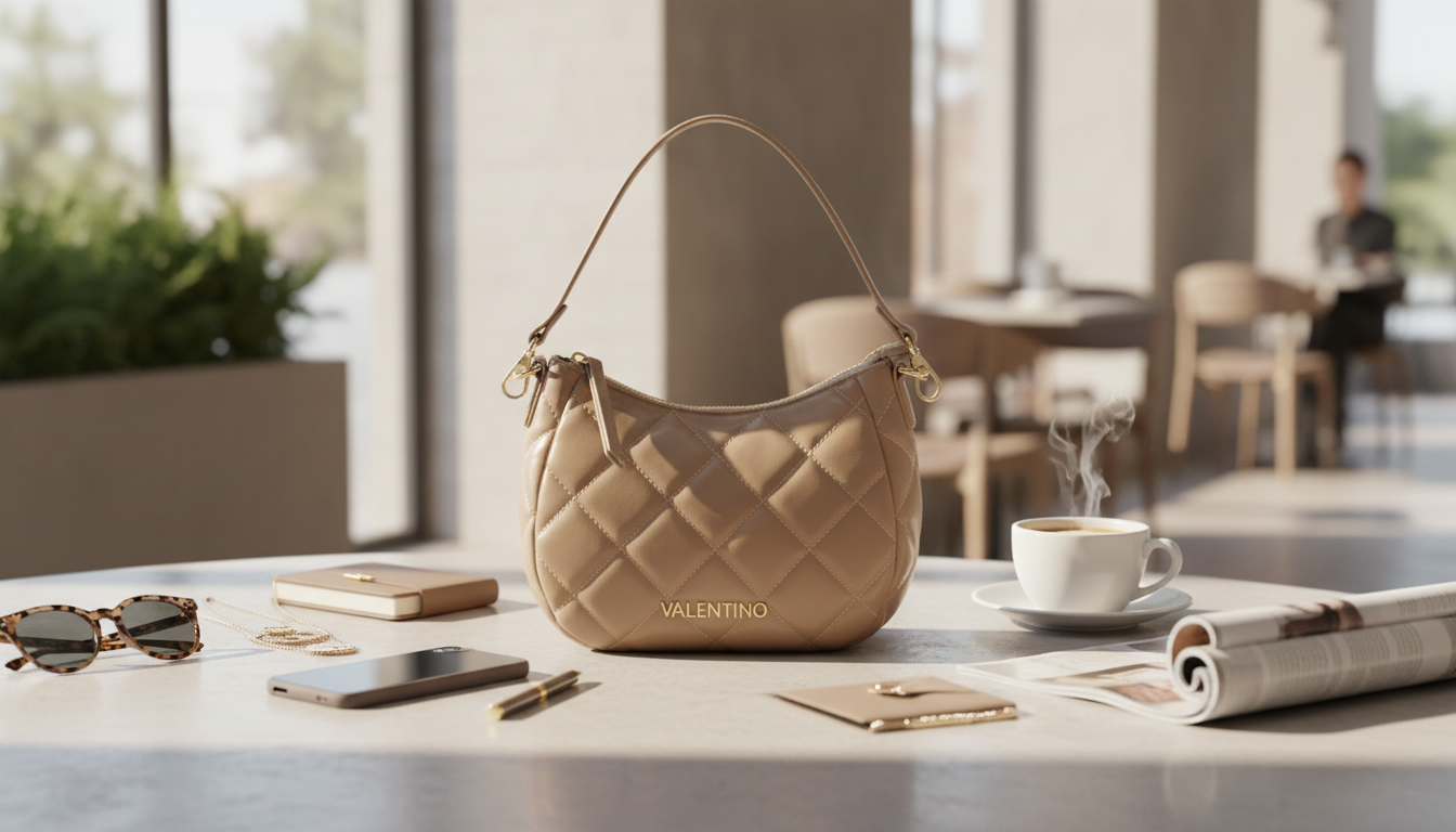 Valentino Bags Brown Handbag: Chic Warm Neutral Carry