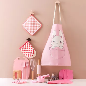 Montessori Pretend Cooking Set: Wood & Silicone Play